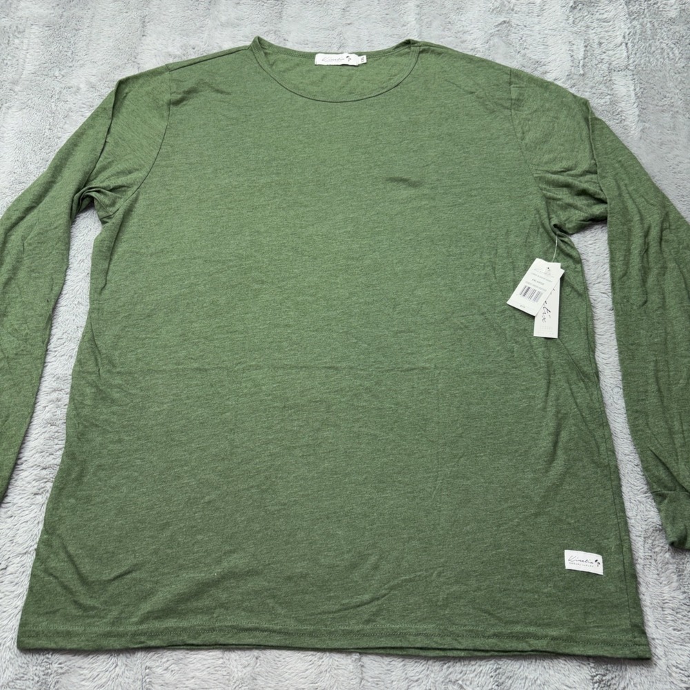 Kinetix Green Long Sleeve XXL Cotton Blend Men's Tee